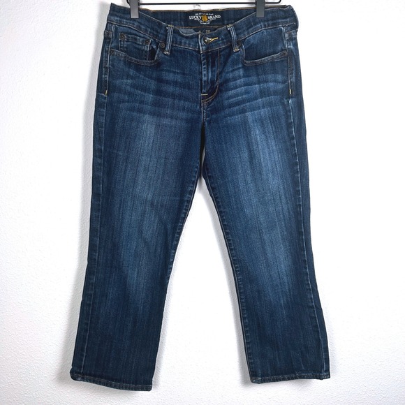 Lucky Brand Sweet N Crop Jeans Dark Wash Denim Womens Size 6/28 - Picture 2 of 12